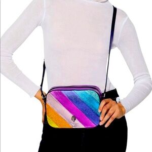 Kurt Geiger London Rainbow Striped Crossbody Bag